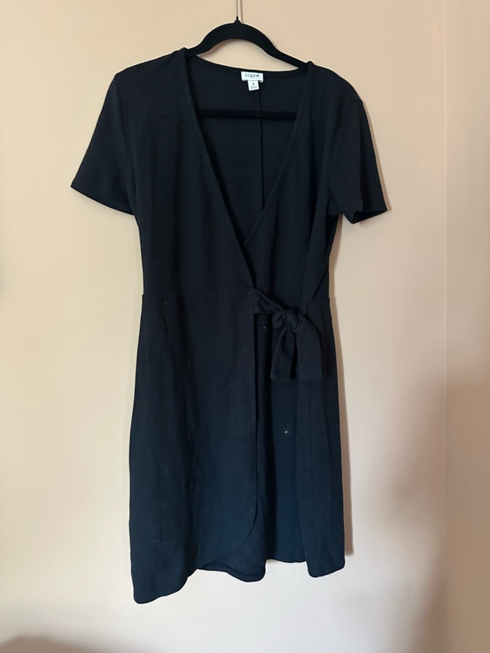 Black Wrap Dress with Tie Detail